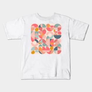 Mid Century Decor Geometry Kids T-Shirt